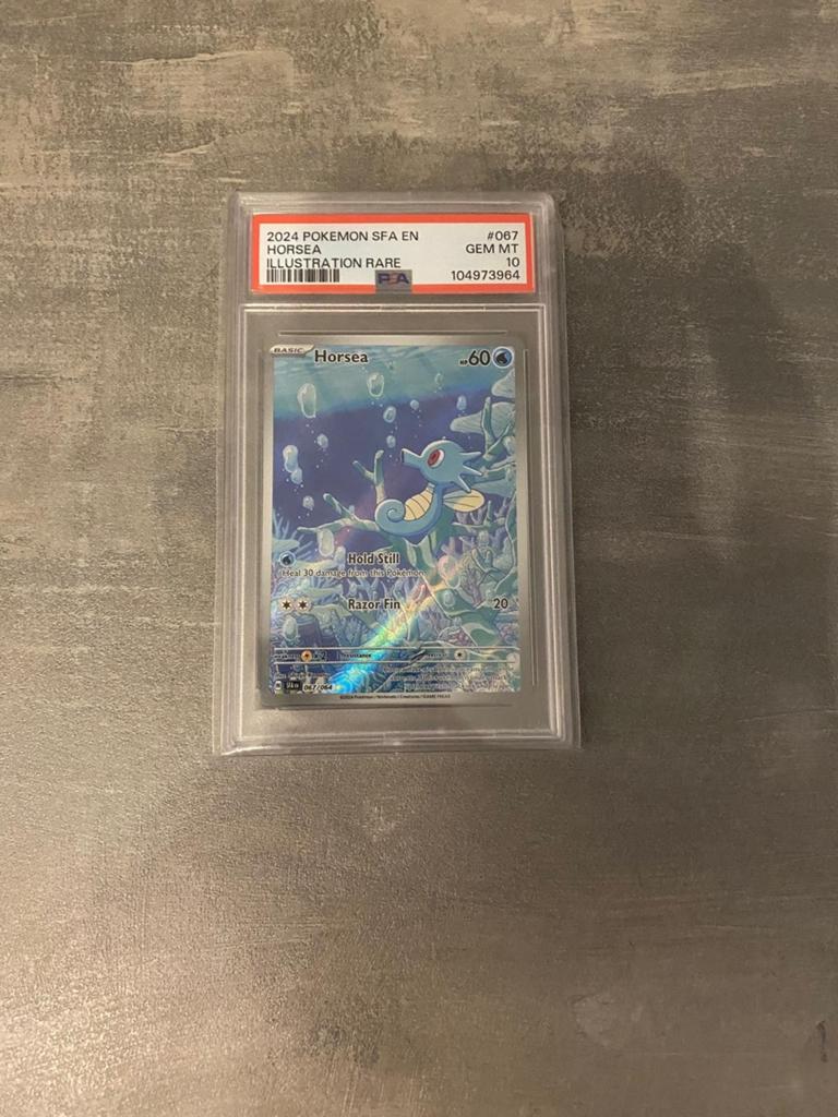 PSA 10 Horsea Illustratie Zeldzaam Pokémon Kaart, Ophalen of Verzenden, Nieuw, Losse kaart