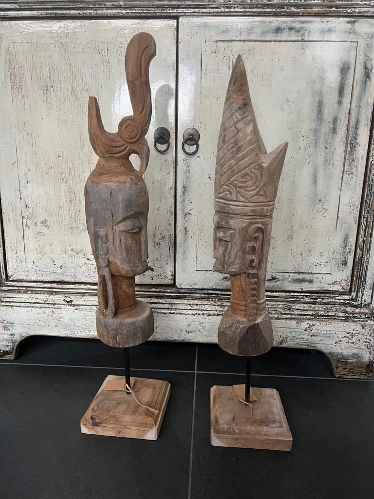 Javaanse houtsnijwerk beelden massief teak kip model punt, Verzamelen, Ophalen of Verzenden, Nieuw, Fantasy