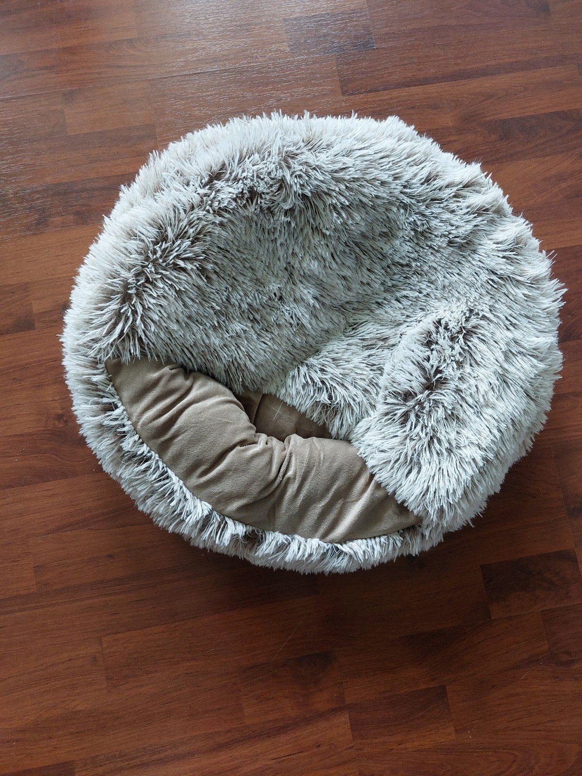 Zachte kattenmand lichtgrijs met bruin, Dieren en Toebehoren, Ophalen of Verzenden, Zo goed als nieuw, Pluche