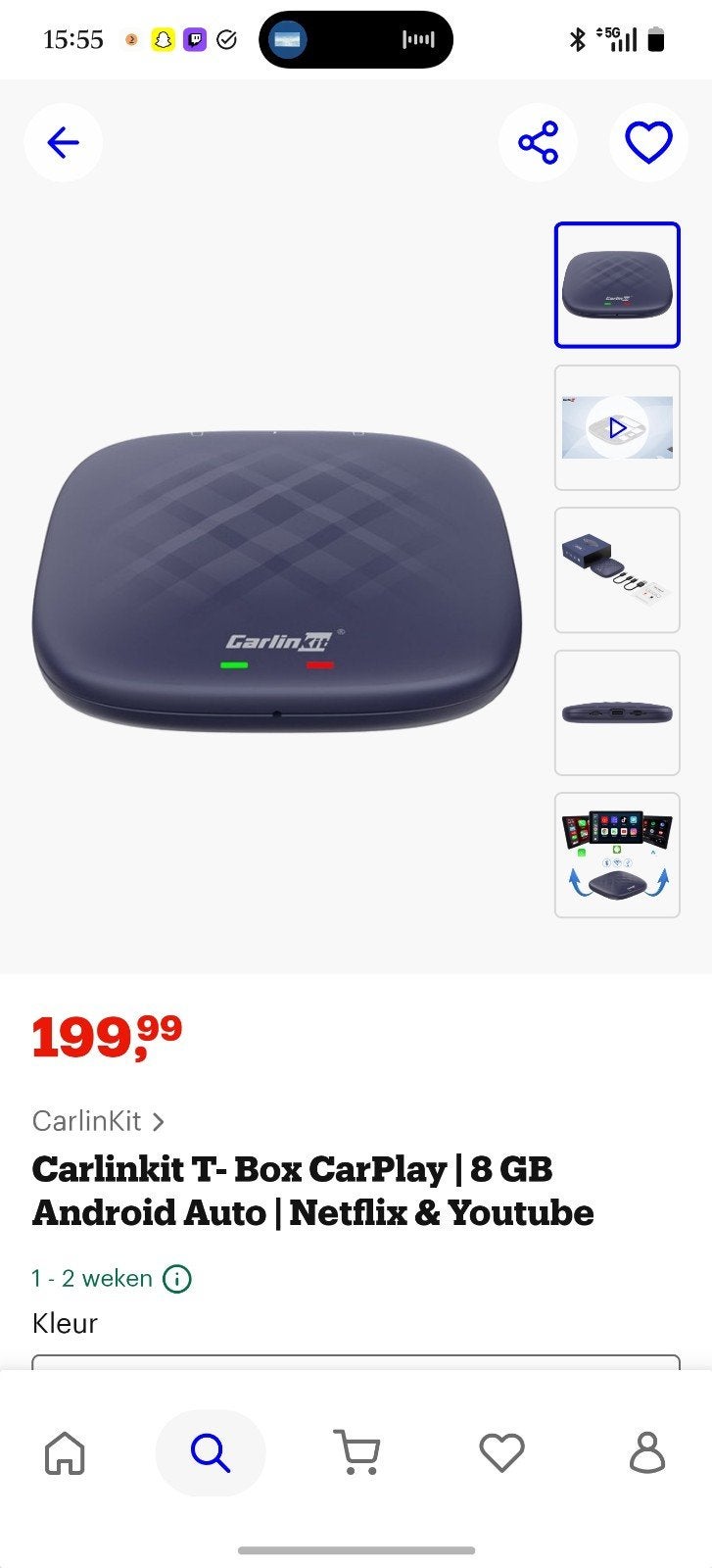 Carlinkit T-box Plus 8GB Android Auto CarPlay, Ophalen of Verzenden