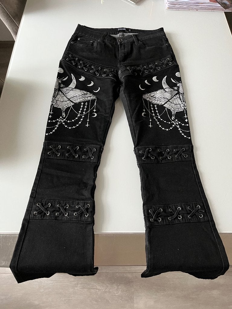 Gothic punk alternatief broek w29, Ophalen, Zwart, Gothicana, Zo goed als nieuw