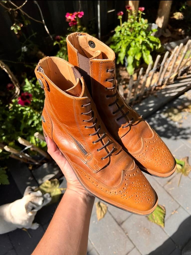 Portugese jodpurs / boots, cognac, mt 40, Dieren en Toebehoren, Paardrijkleding, Overige soorten, Ophalen of Verzenden, Zo goed als nieuw
