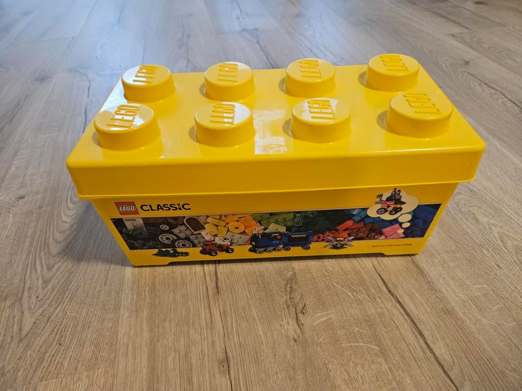 Gele LEGO Classic opbergdoos met diverse LEGO stenen, Ophalen, Gebruikt