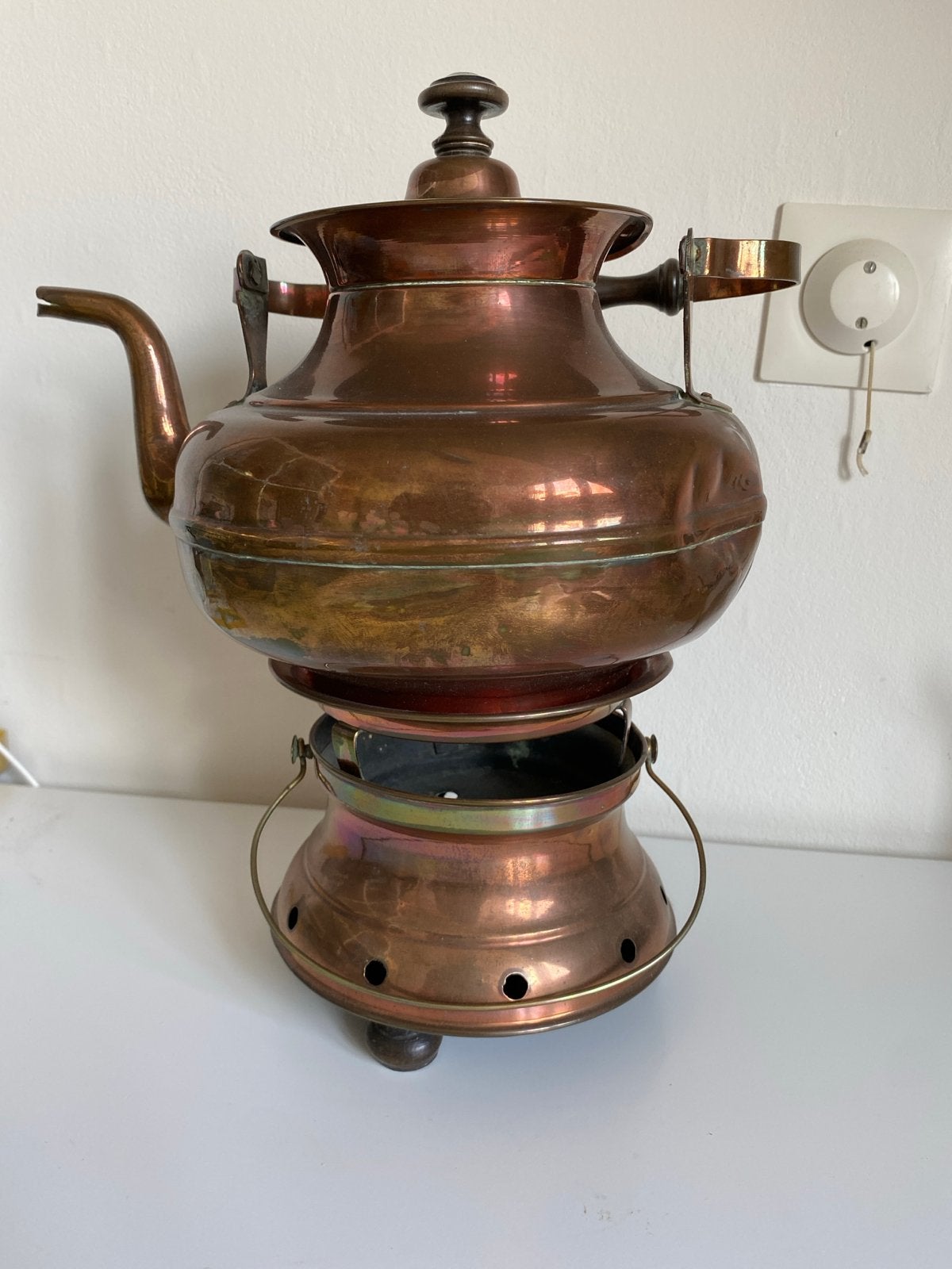 Antieke Koperen Samovar / Theeketel, Antiek en Kunst, Ophalen of Verzenden, Koper