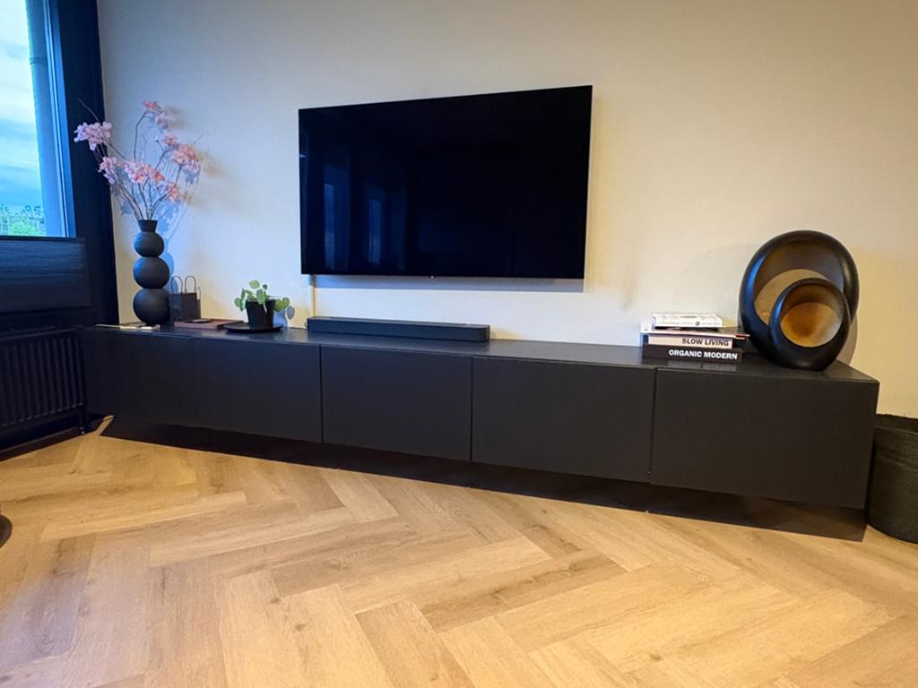 Ikea Besta meubel, 2 delen, totaal 300cm breed, Ophalen of Verzenden, Zo goed als nieuw, 200 cm of meer, Minder dan 100 cm