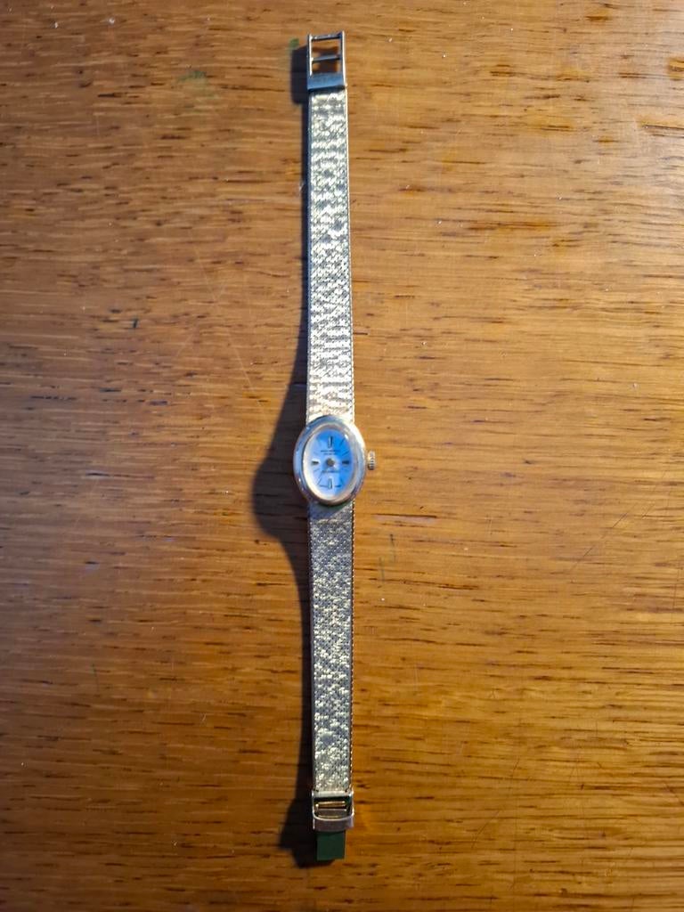 Gouden 14 karaats dameshorloge, Sieraden, Tassen en Uiterlijk, Horloges | Dames, Overige merken, Ophalen of Verzenden, Zo goed als nieuw