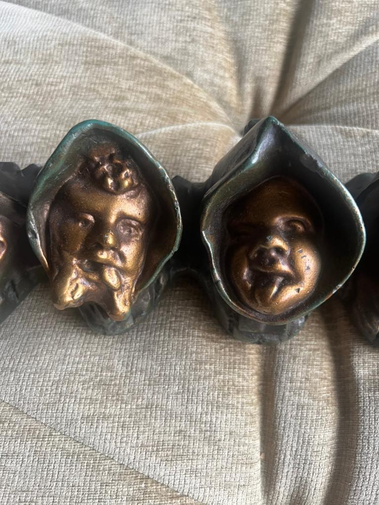 Antieke Jaren '20 Pijpenrek van Paridur Gebr. van Paridon., Ophalen of Verzenden, Handgemaakt, Wanddecoratie, Groep mensen