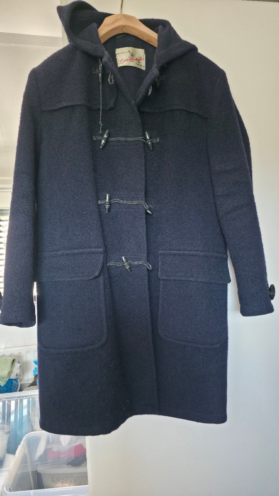 Leidse Zeeduffel Dames Duffle Coat - Donkerblauw, Maat 48, Maat 46/48 (XL) of groter, Ophalen of Verzenden, Zo goed als nieuw