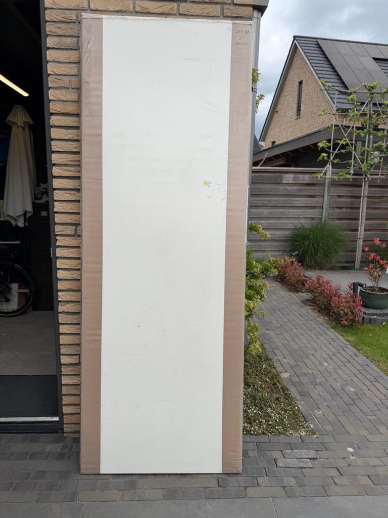 Opdekdeur Alpine Wit 231.5x83, Doe-het-zelf en Verbouw, Deuren en Horren, Ophalen, Zo goed als nieuw, Binnendeur, 215 cm of meer