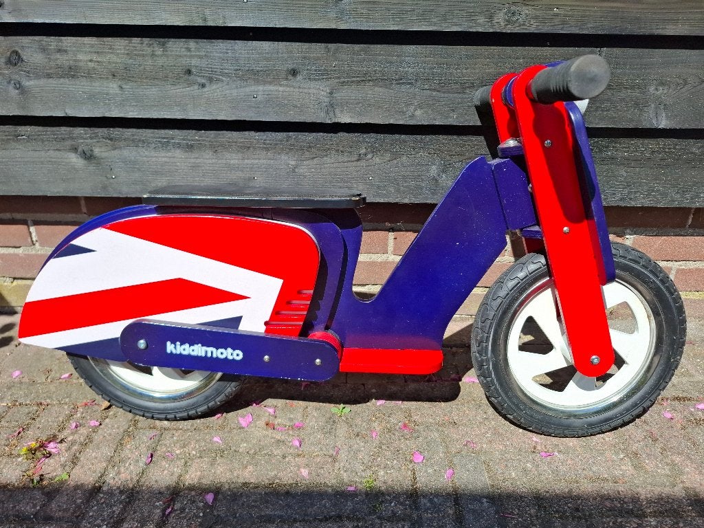 Kiddimoto houten loopfiets, Ophalen, Zo goed als nieuw, Loopfiets
