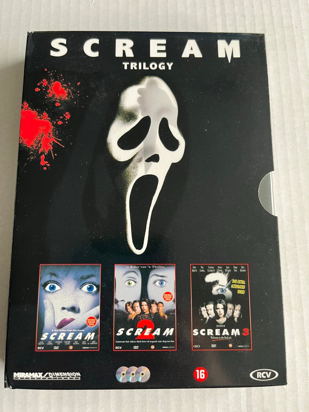 Scream Trilogie DVD Boxset, Cd's en Dvd's, Dvd's | Horror, Vanaf 16 jaar, Ophalen of Verzenden, Gebruikt, Engels