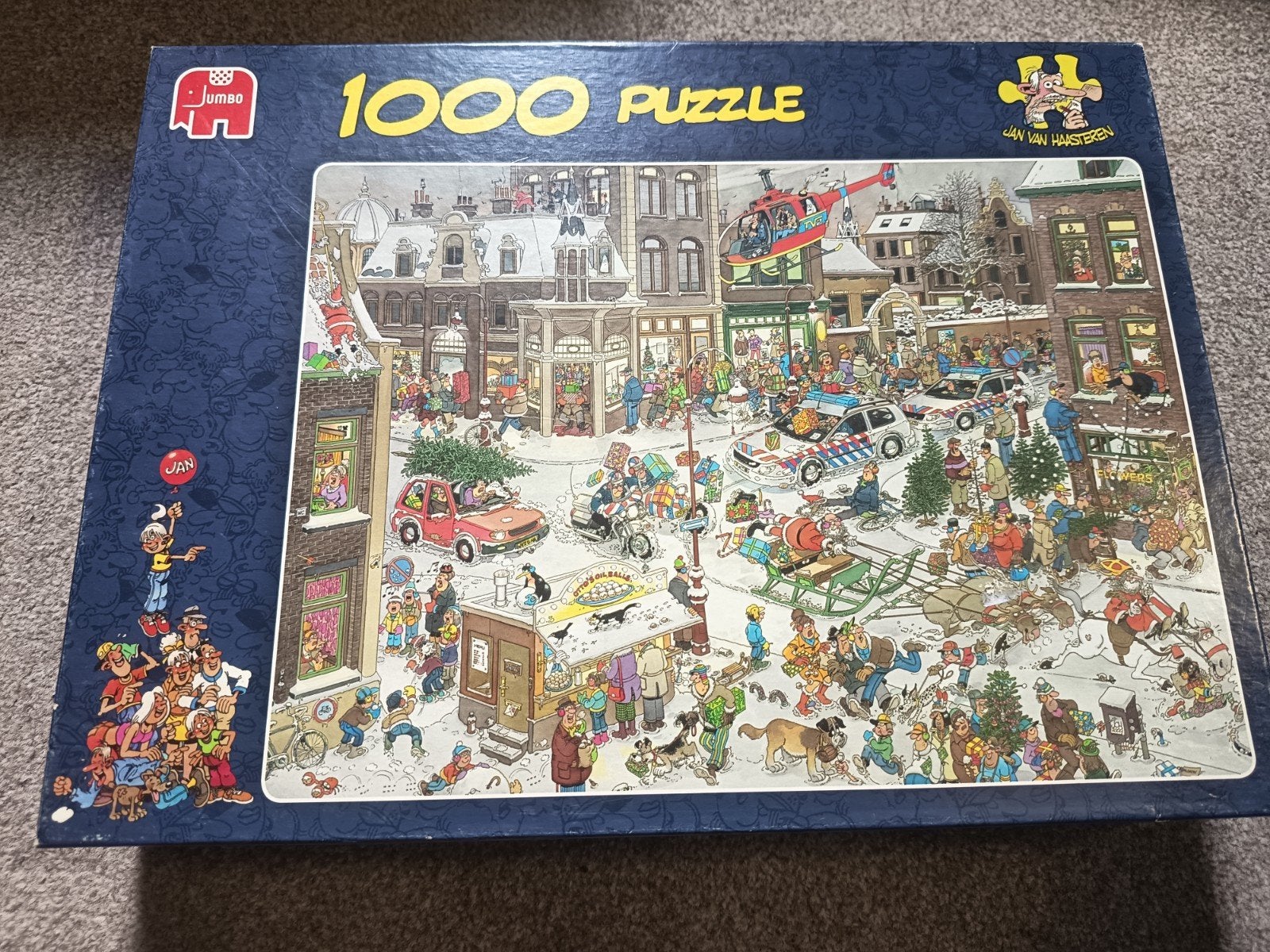 Jan van Haasteren 1000 stukjes puzzel - Wintertafereel, Ophalen of Verzenden, 500 t/m 1500 stukjes, Gebruikt, Legpuzzel