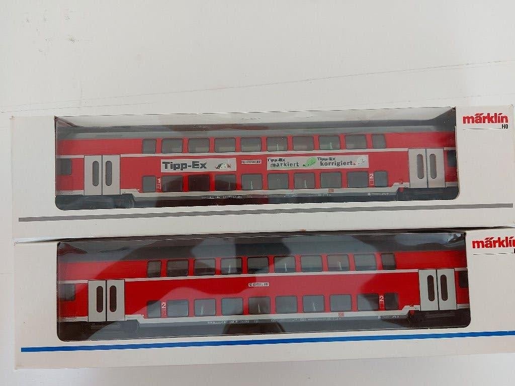 Marklin Dubbeldek Wagons 2 x, Wisselstroom, Ophalen of Verzenden, Märklin, Nieuw