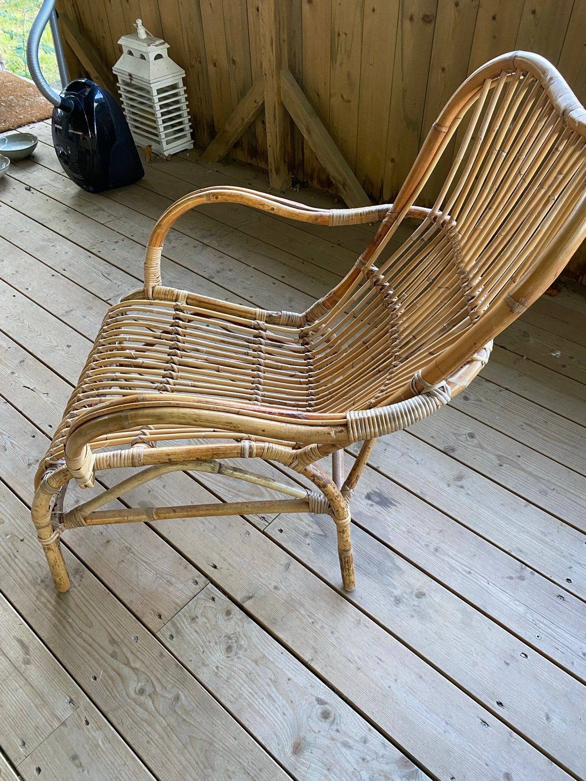 Rotan fauteuil (stoel) - voor binnen of buiten, Huis en Inrichting, Ophalen, Gebruikt, Bruin, Riet of Rotan