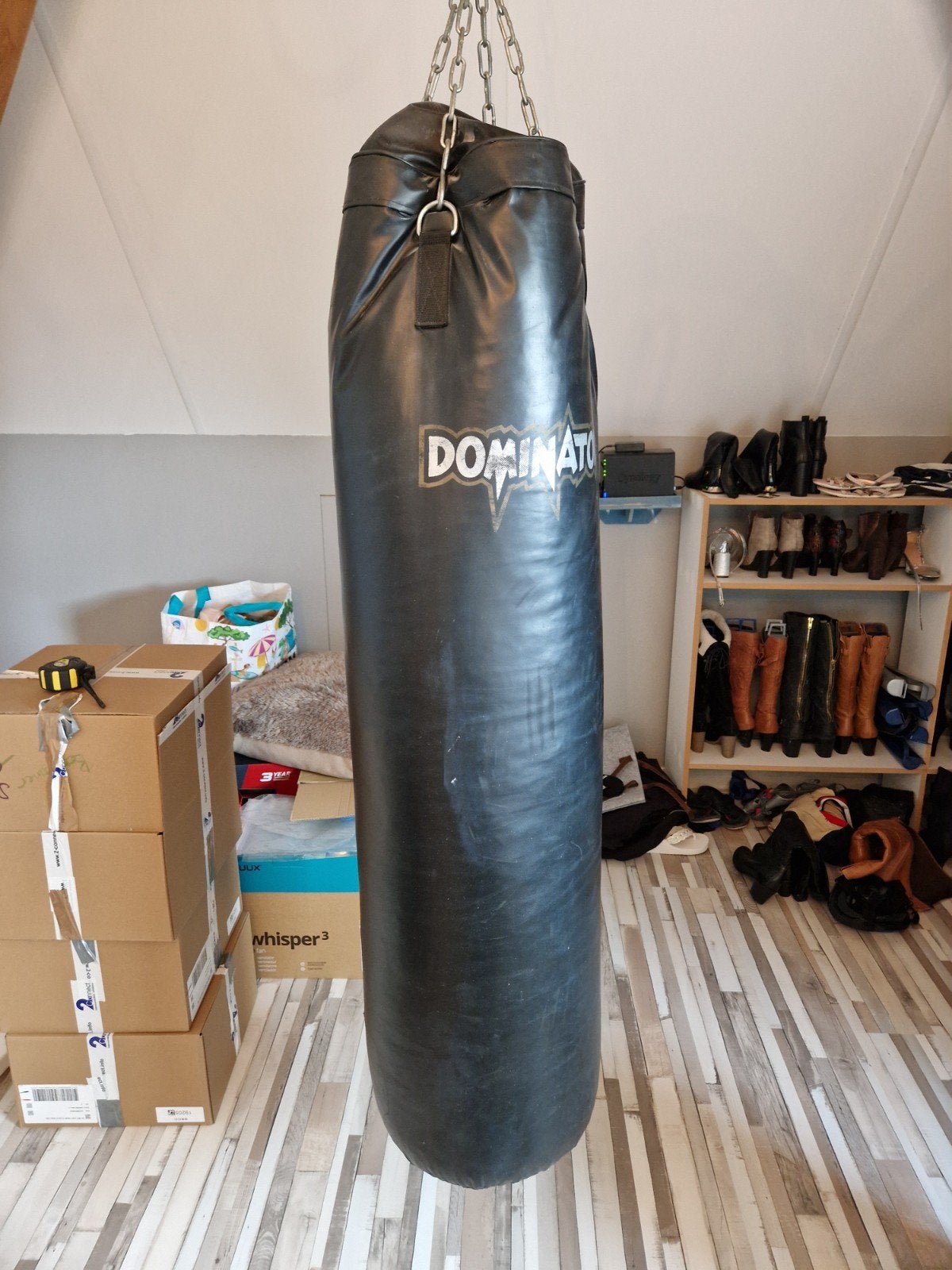 Boxzak met handschoenen, Sport en Fitness, Boksen, Ophalen, Zo goed als nieuw, Bokszak