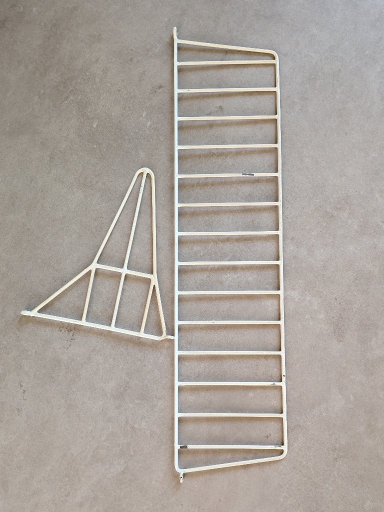 2 wandsteunen vintage modulair wandrek Nisse String, Ophalen of Verzenden, Gebruikt