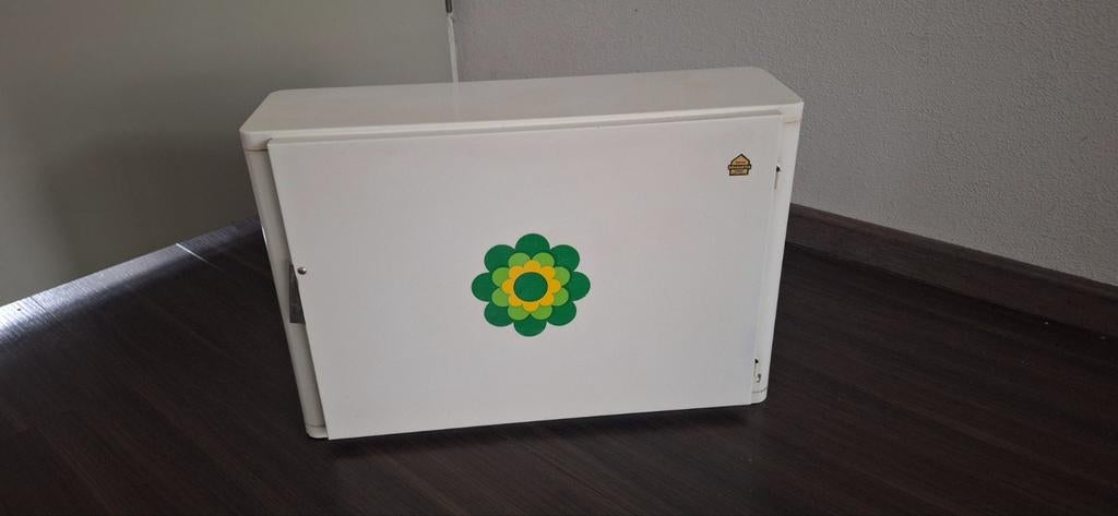 Vintage Brabantia medicijnkastje met bloemmotief, Ophalen of Verzenden