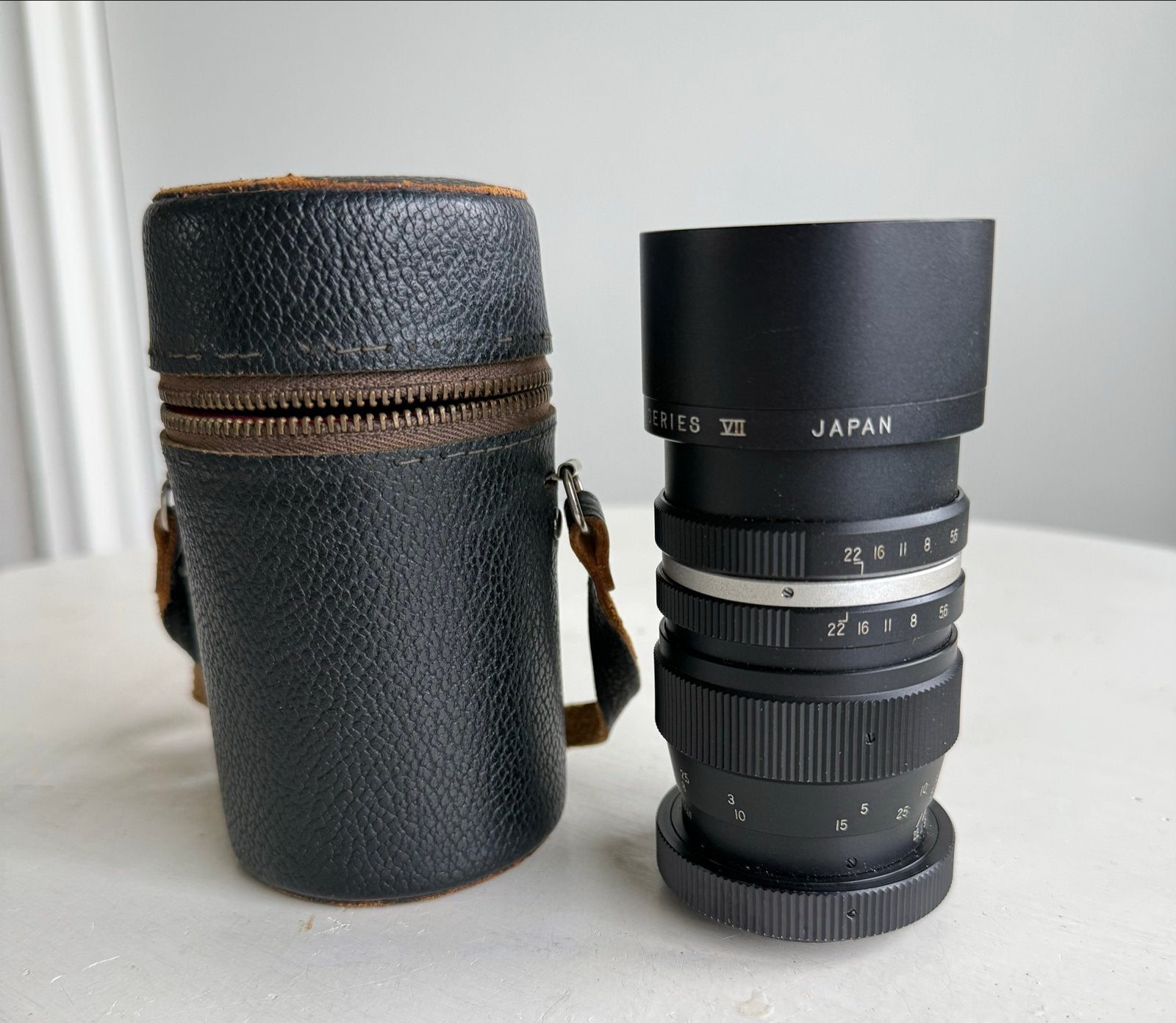 Vintage lens met koker - Series VII Japan, Overige merken, Gebruikt, Ophalen of Verzenden, Overige vattingen
