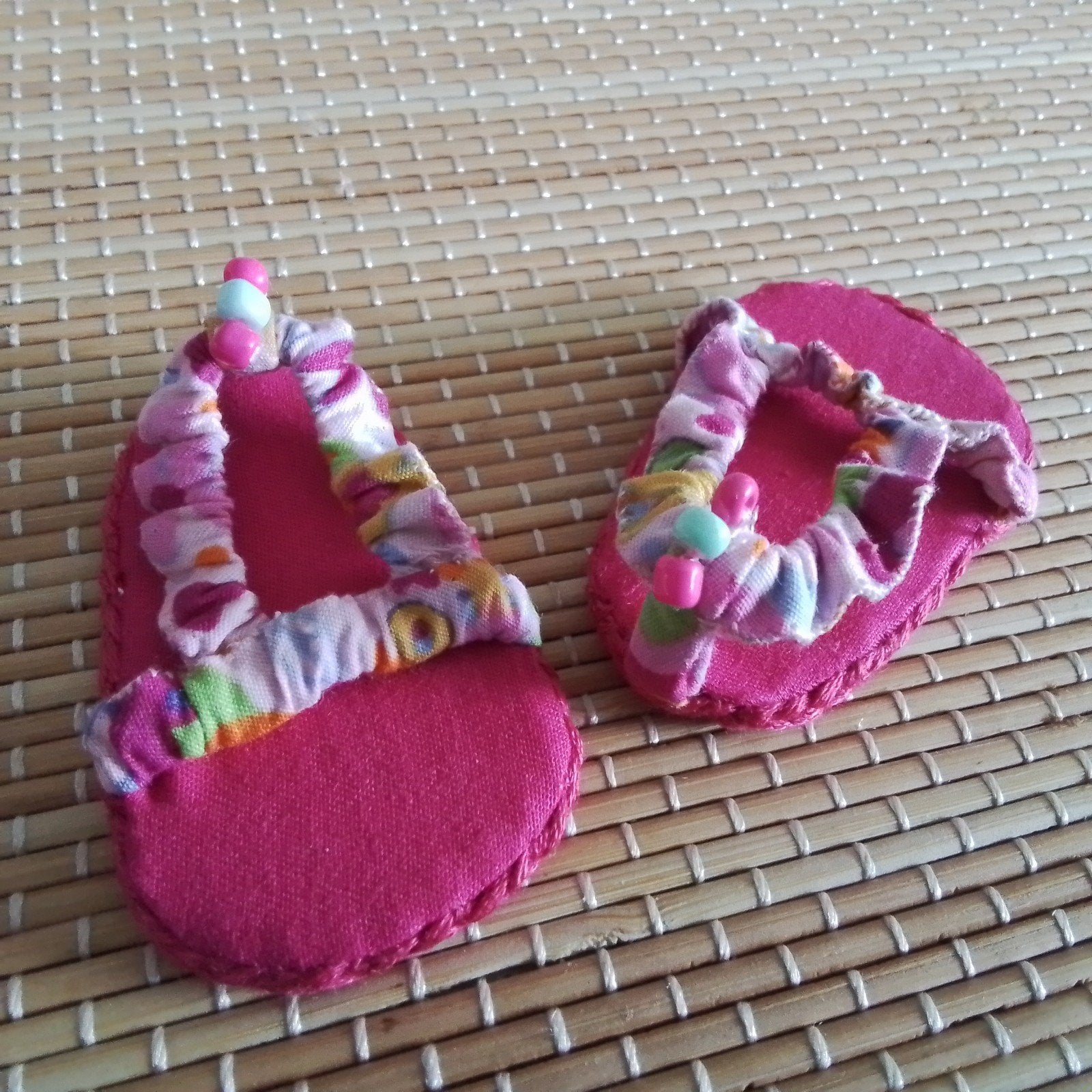 Poppenkleertjes   Handgemaakte POPPENSCHOENTJES  voetje 6 cm, Ophalen of Verzenden, Nieuw, Babypop