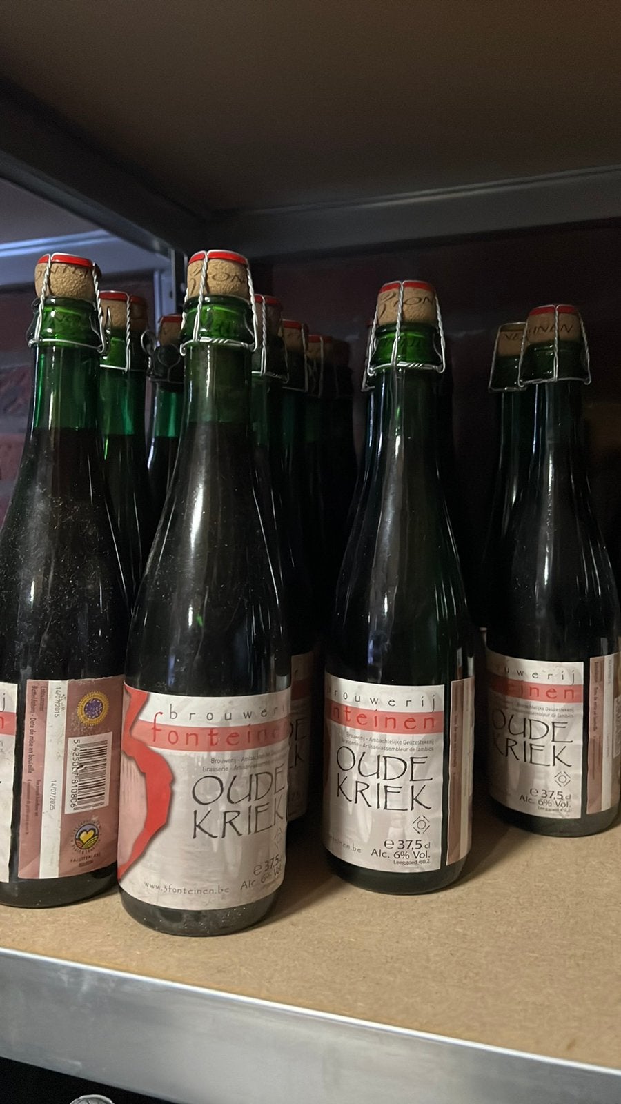 3 Fonteinen Oude kriek Paper label vintage 2014/2015, Verzamelen, Biermerken, Ophalen, Zo goed als nieuw, Flesje(s), Overige merken