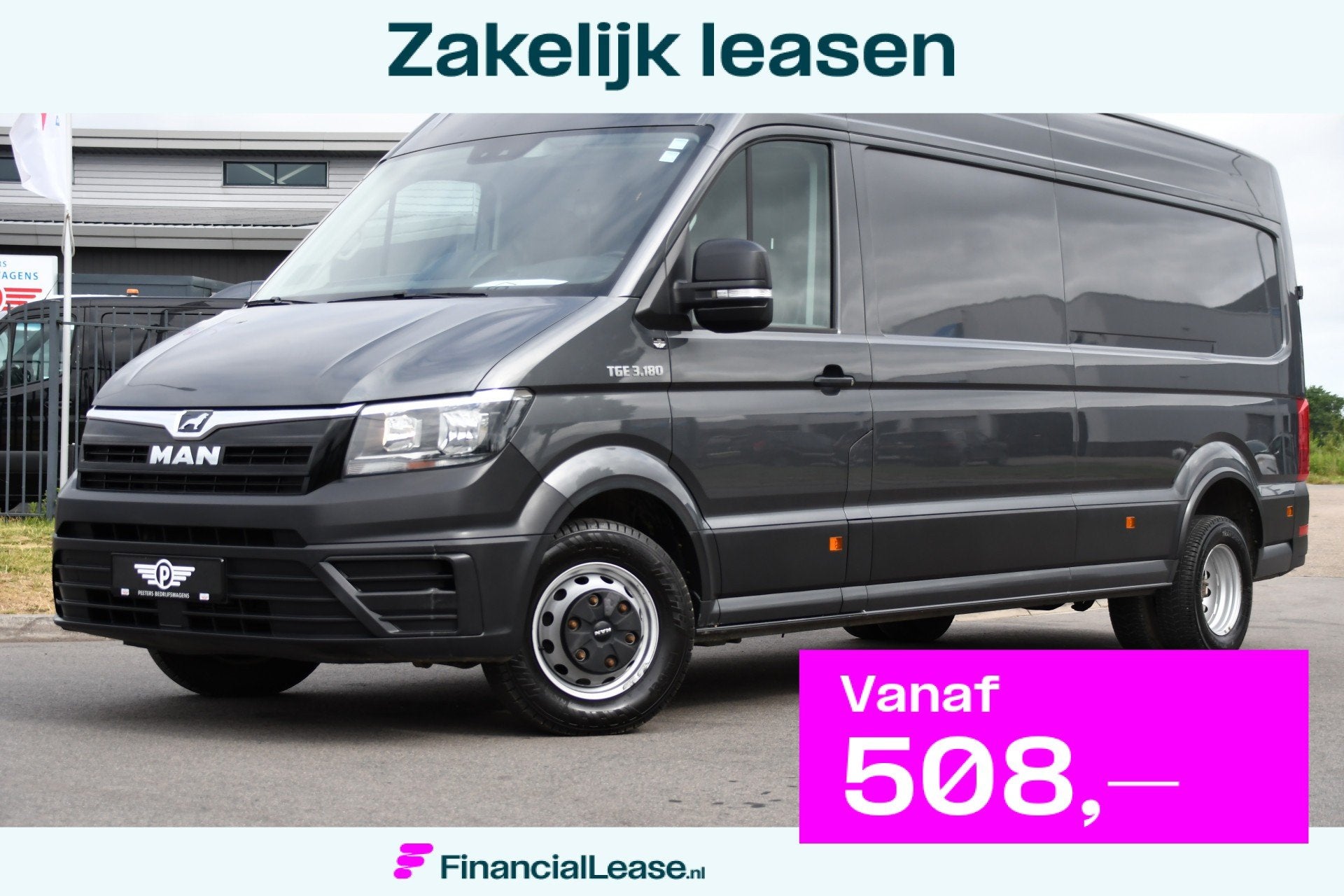 MAN TGE 5.180 35 2.0 L4H3 PB Edition N1! Camera, Cruise, Car, Automaat, Achterwielaandrijving, Gebruikt, 4 cilinders