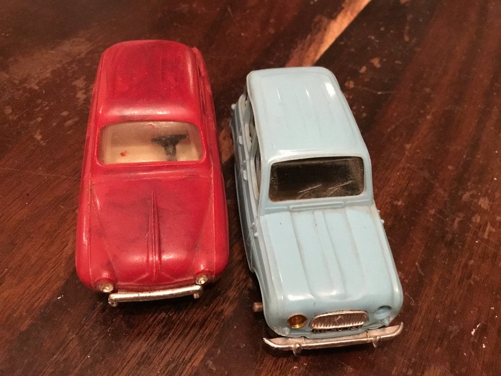 Alfa Romeo Renault Dauphine en Renault 4 - Polistil en Norev, Ophalen of Verzenden, Gebruikt, Auto, Overige merken