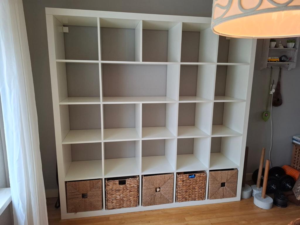 IKEA KALLAX open kast 5x5 vakken wit, Ophalen, Gebruikt