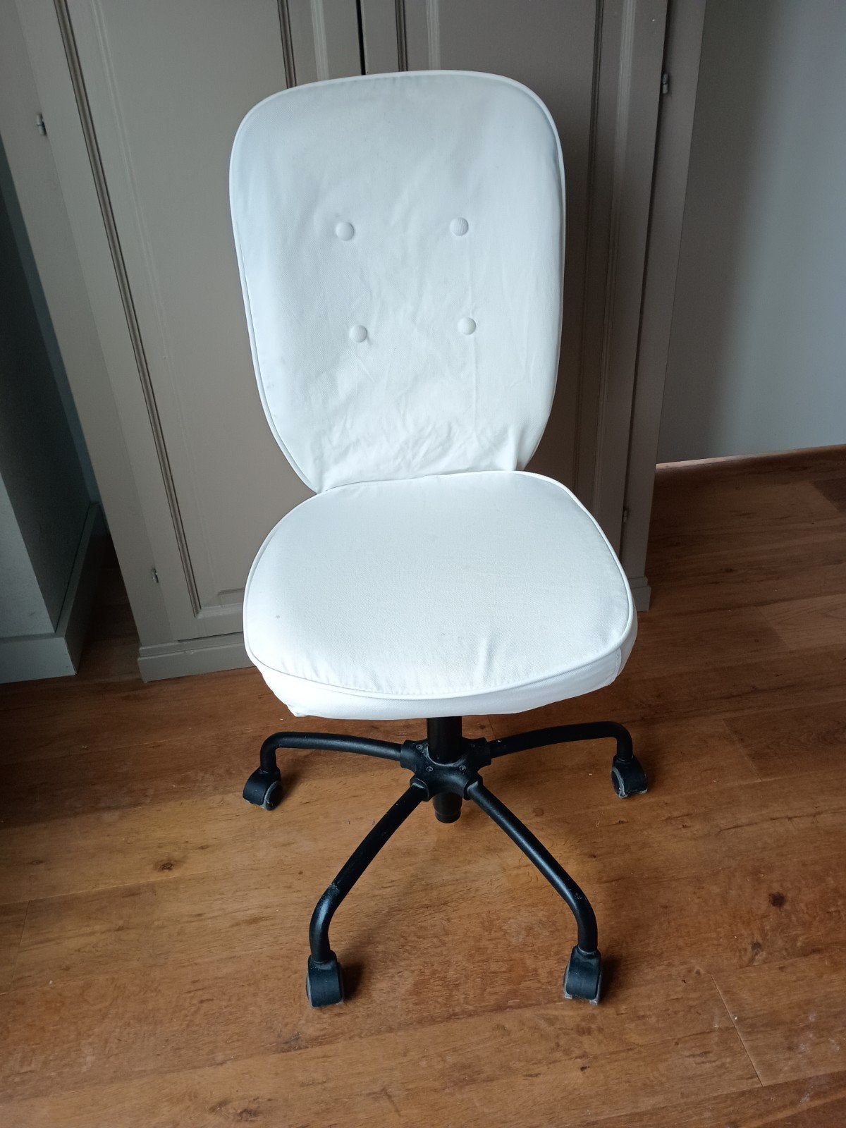 Witte bureaustoel Ikea, Huis en Inrichting, Ophalen, Gebruikt, Wit, Bureaustoel