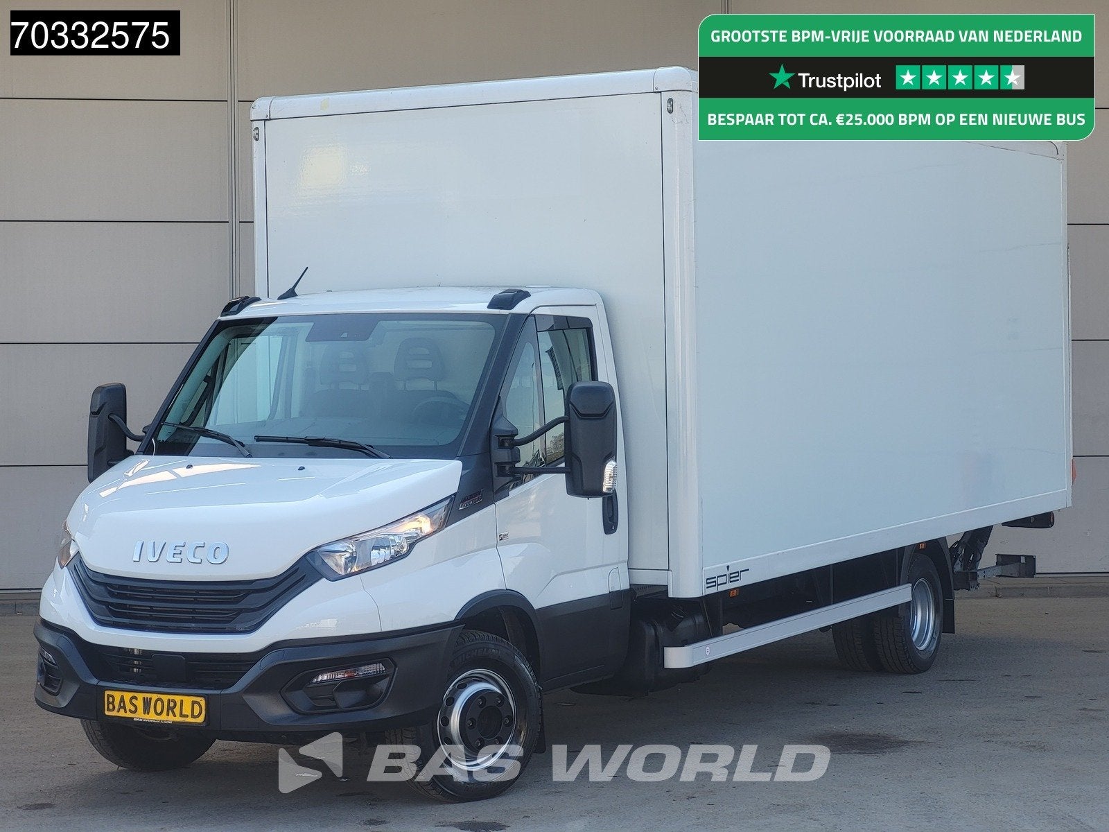 Iveco Daily 70C21 3.0L Automaat 1000KG Laadklep Luchtvering, Automaat, Stof, Gebruikt, Euro 6