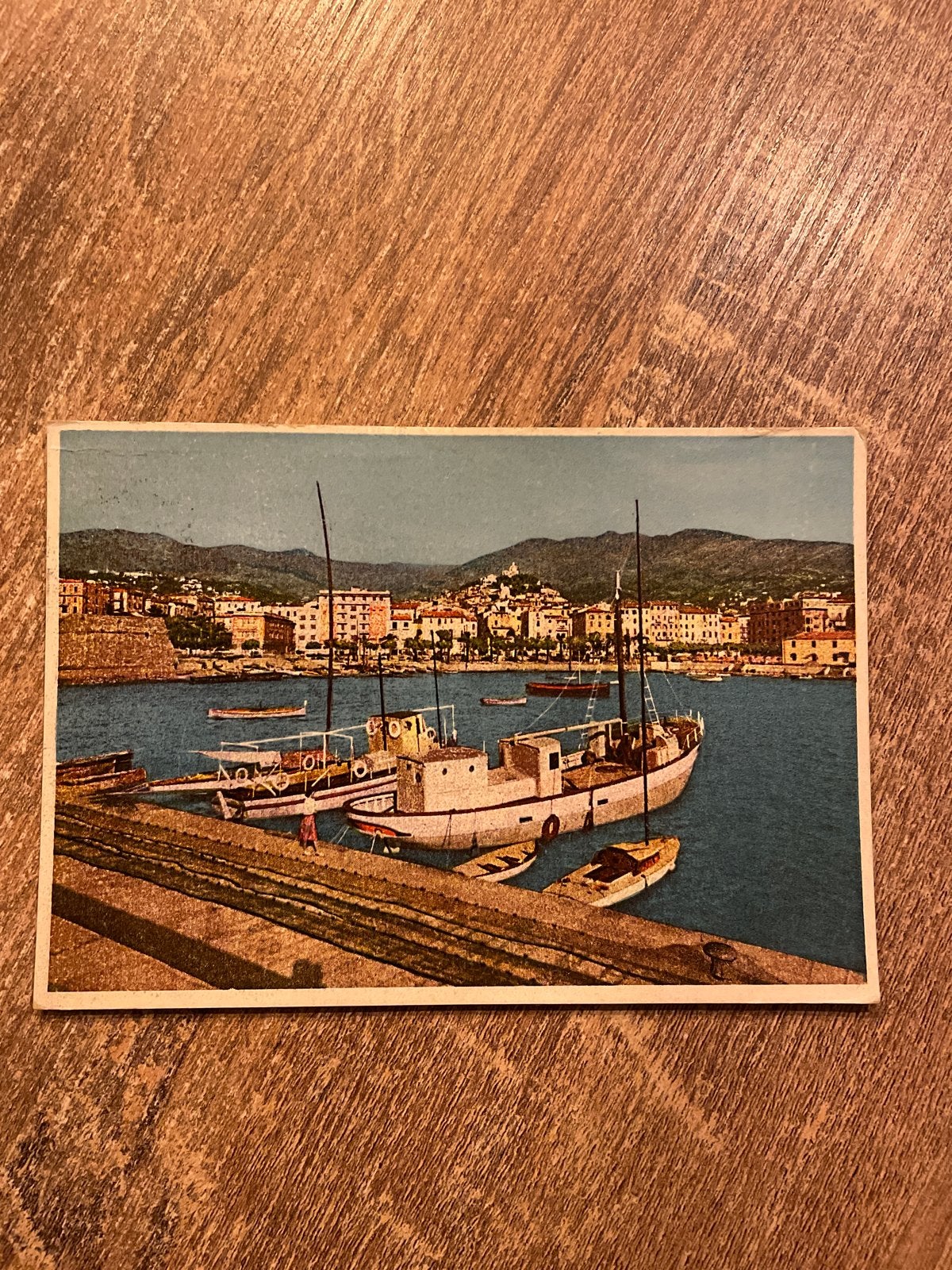Oude ansichtkaart San Remo - Il Porto, Italië (1958), Ophalen of Verzenden, 1940 tot 1960, Gelopen, Italië