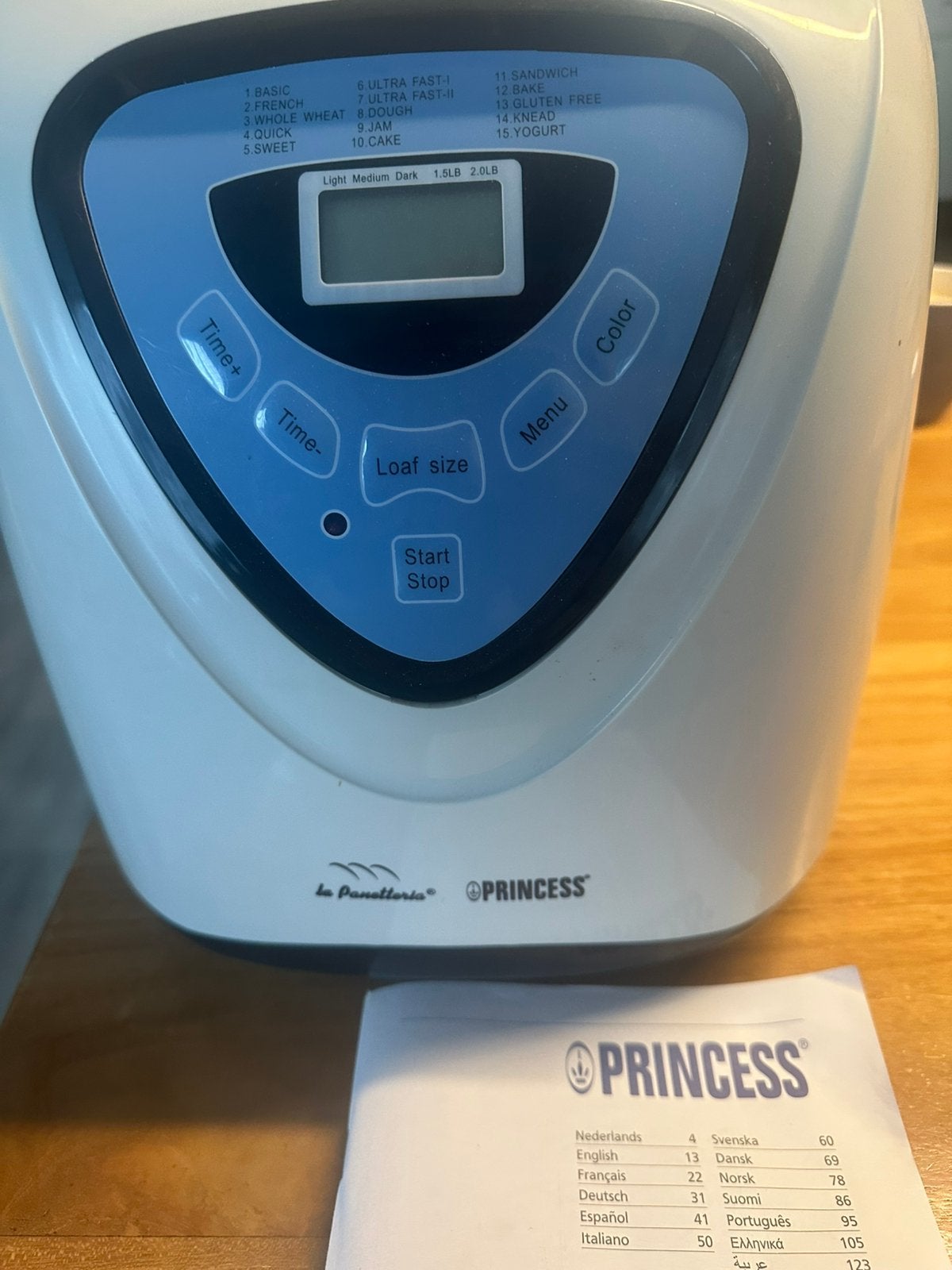 PRINCESS BROODBAKMACHINE, Witgoed en Apparatuur, Ophalen of Verzenden, Nieuw, Met timer, Meer dan 10 programma's