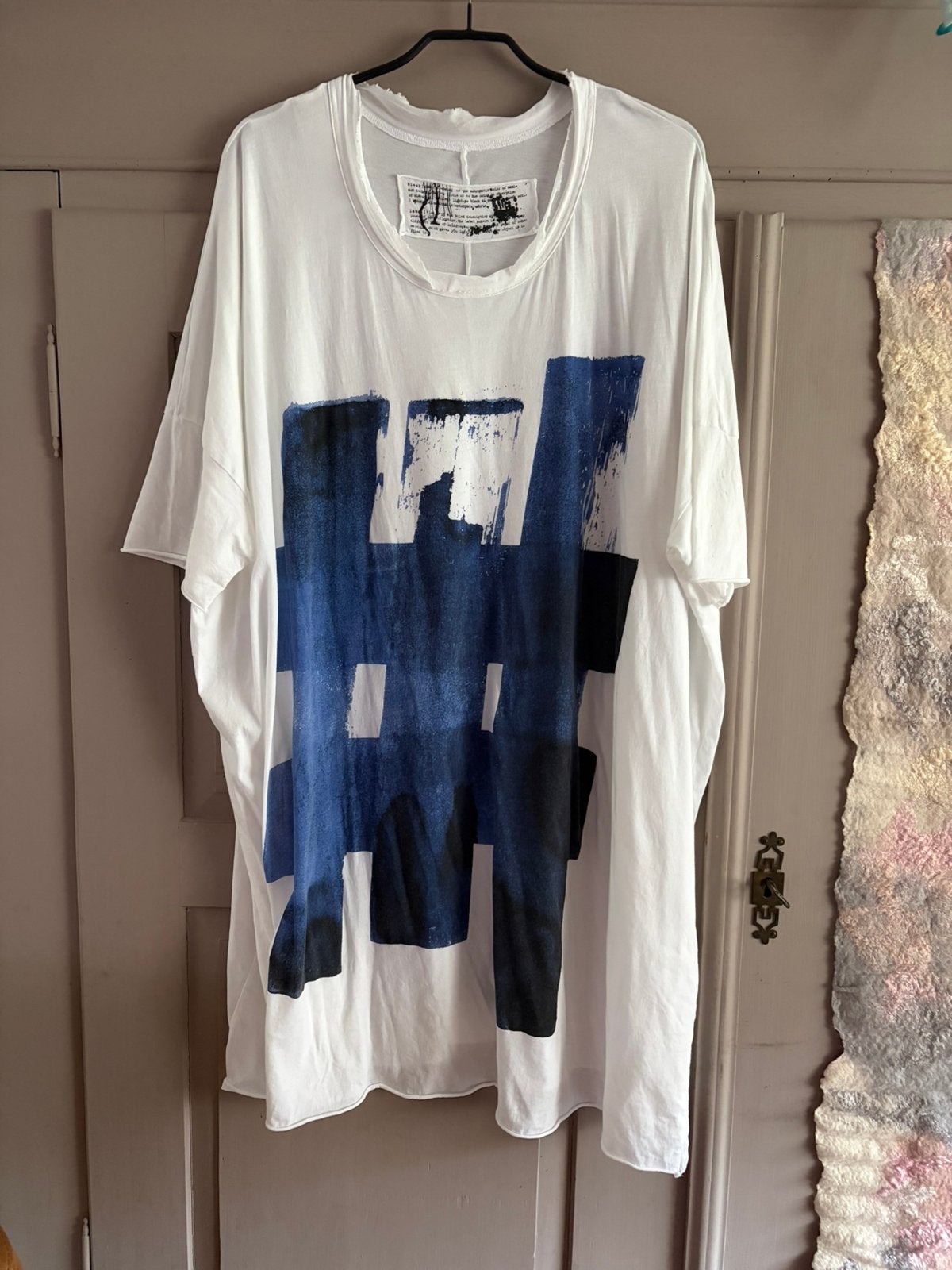 Wit tricot shirt Rundholz mt. OS, Kleding | Dames, Blouses en Tunieken, Ophalen of Verzenden, Zo goed als nieuw, Wit
