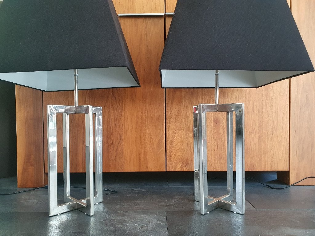 2 grote tafellampen, Overige merken, Zo goed als nieuw, Zwart, Met schakelaar