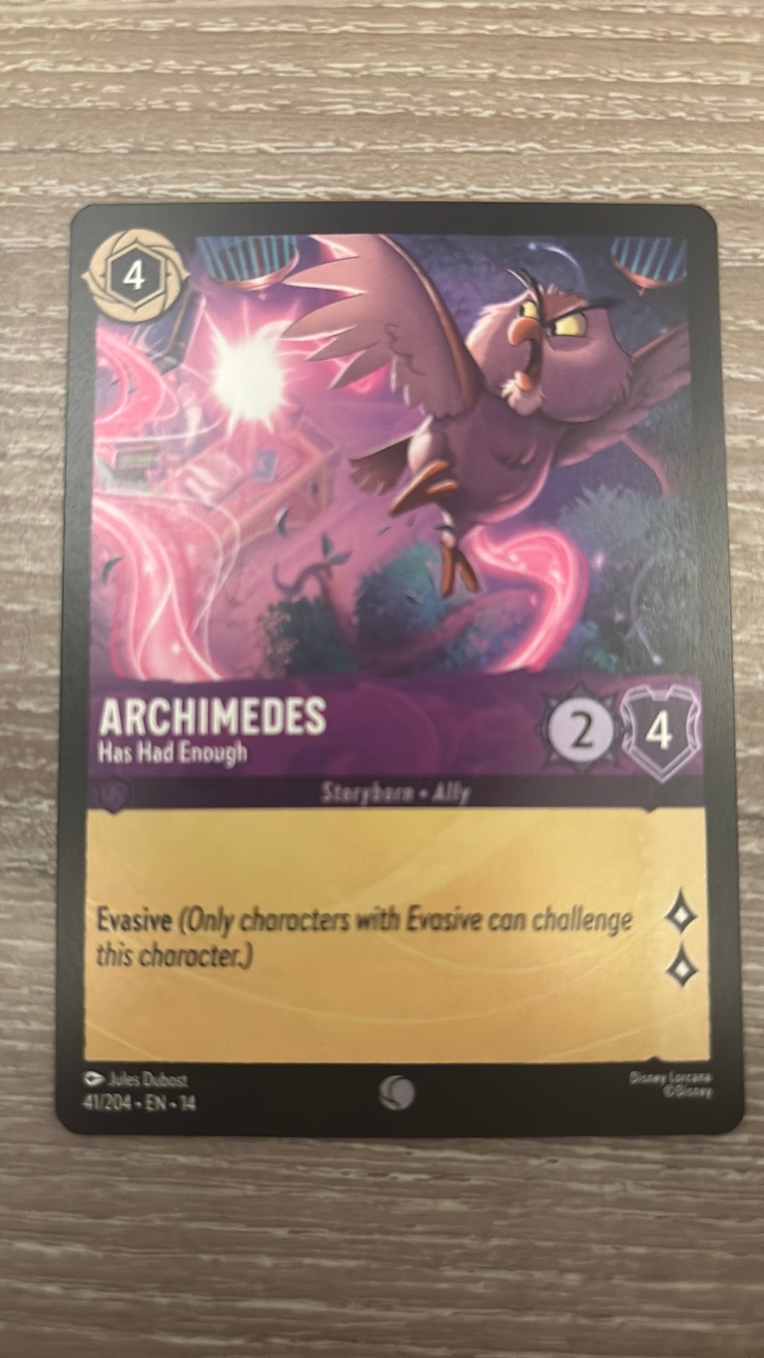 Disney Lorcana Archimedes had enough 41-204 14HPC nonfoil, Ophalen of Verzenden, Zo goed als nieuw