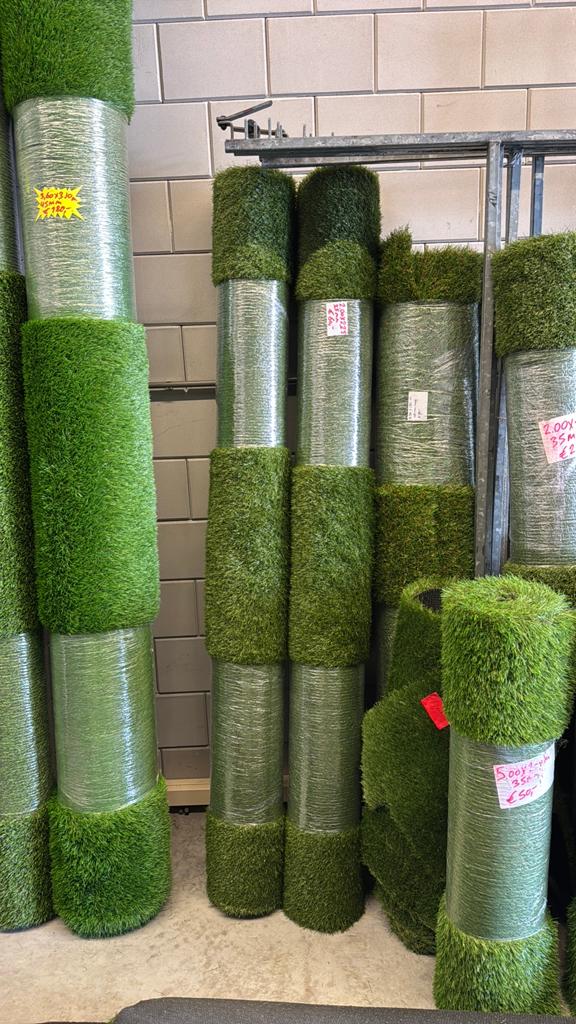 Restant 2.00x2.25m 35mm kunstgras nature nieuw, Tuin en Terras, Gras en Kunstgras, Ophalen, Nieuw, Minder dan 10 m², Kunstgras