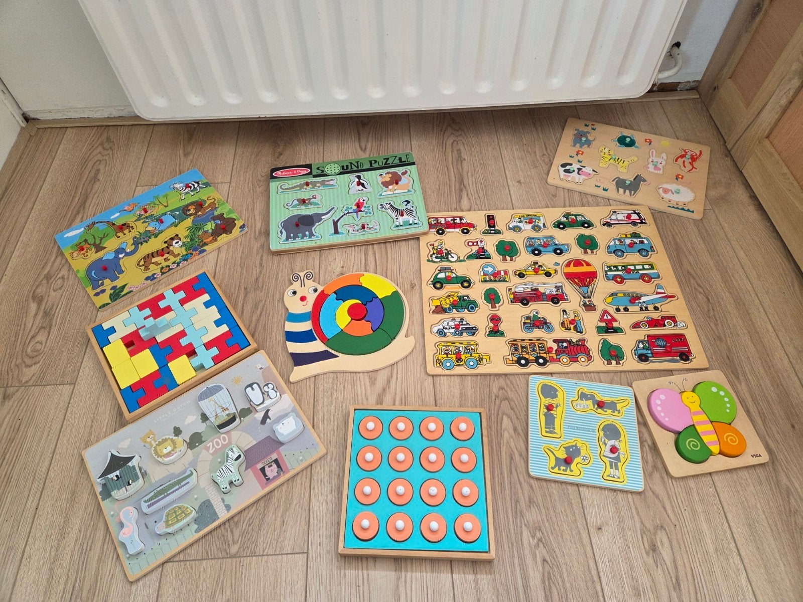 Diverse houten puzzels voor kinderen, Ophalen, 2 tot 4 jaar, Gebruikt, 10 tot 50 stukjes