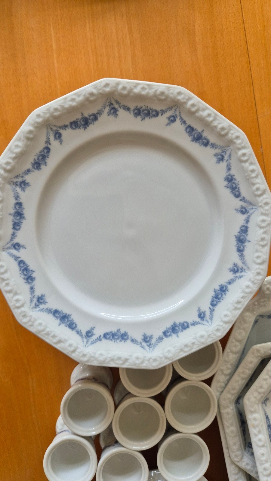 Rosenthal Maria blauw - Ontbijtservies, Ophalen, Klassiek, Zo goed als nieuw, Porselein