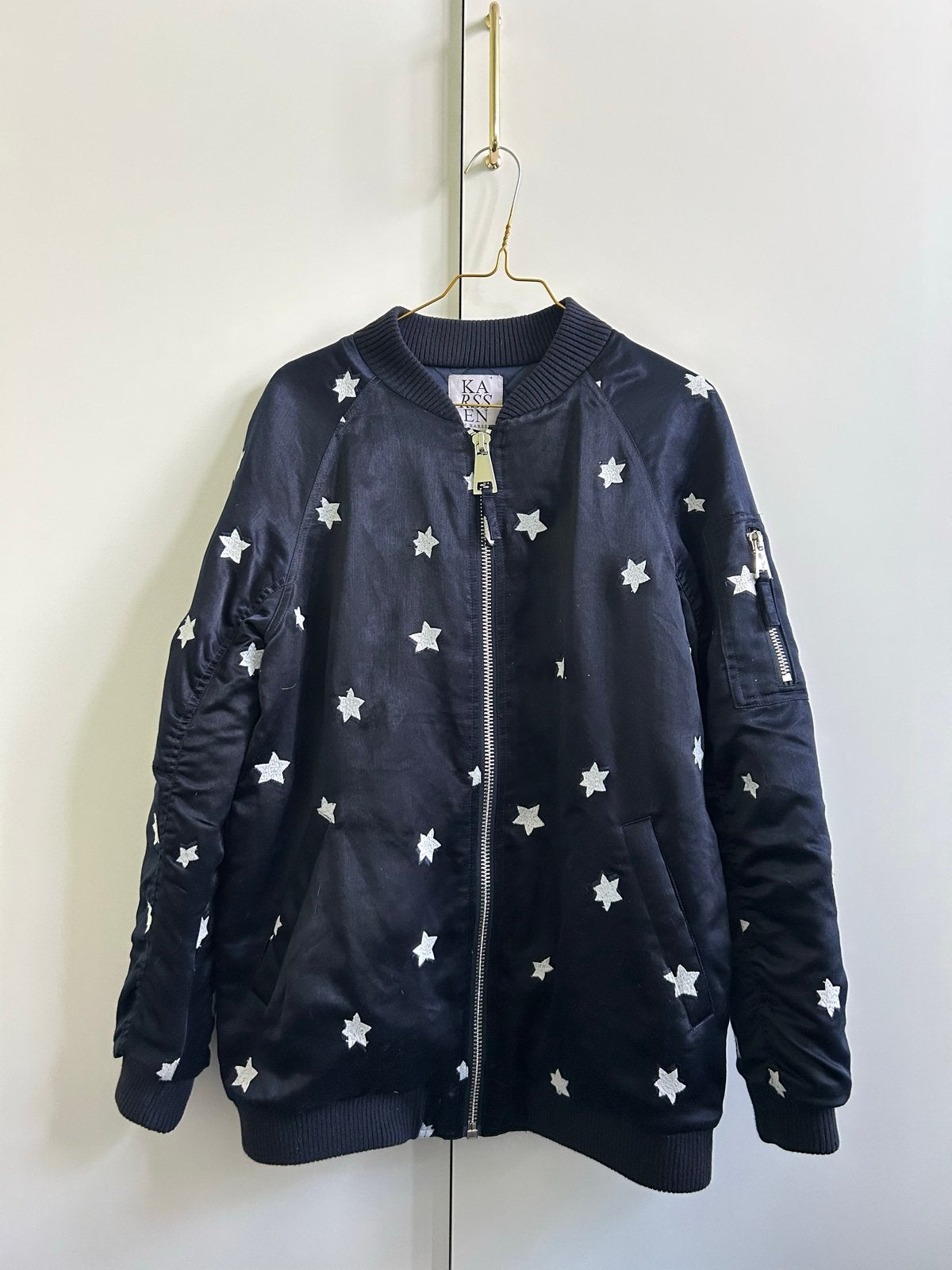 Zoe Karssen bomberjack met sterren - donkerblauw - maat S, Ophalen of Verzenden, Zo goed als nieuw, Maat 36 (S), Blauw