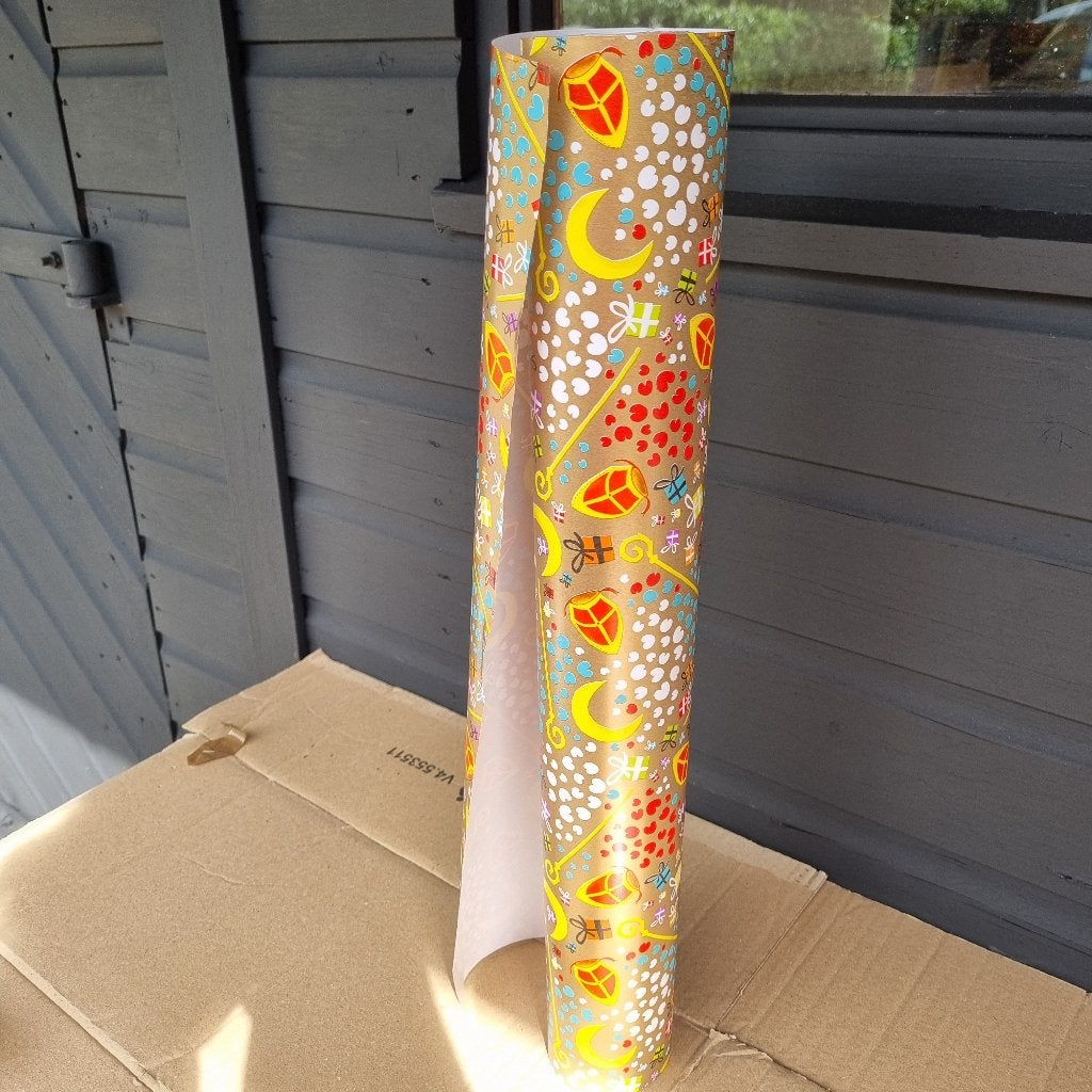 Cadeaupapier toonbankrol sinterklaaspapier rol sint papier, Diversen, Verzenden, Nieuw