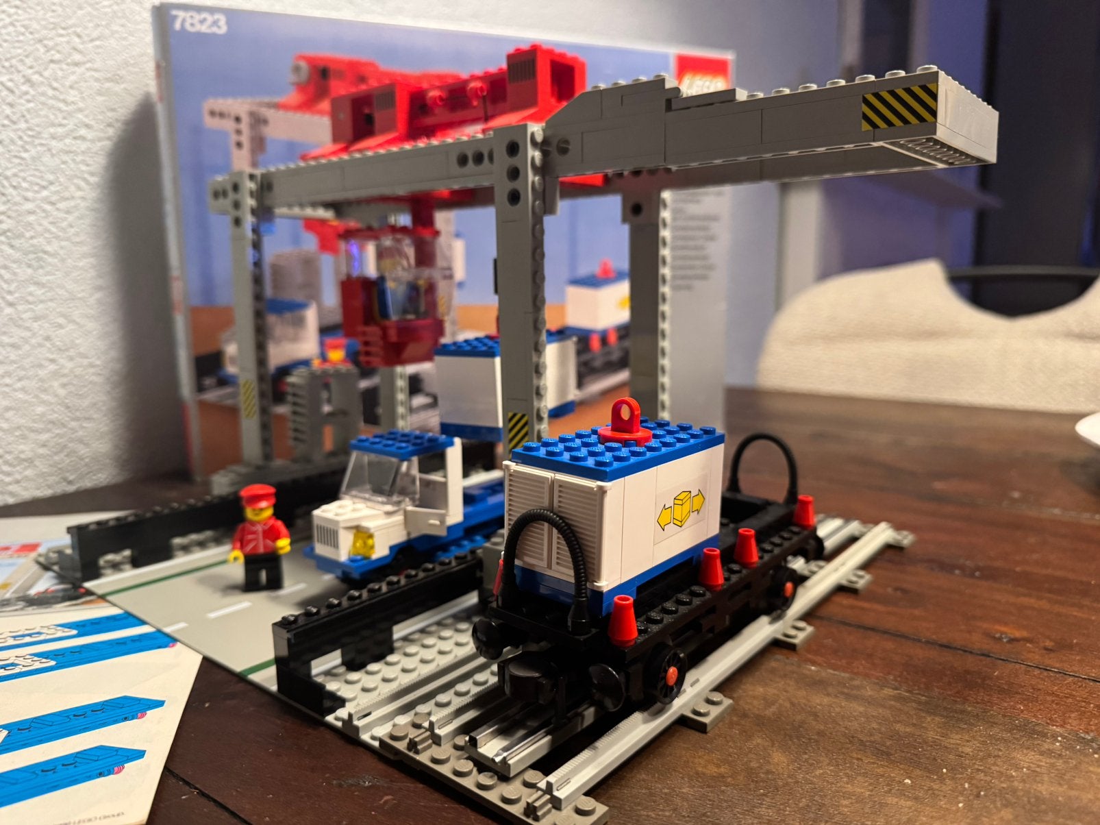 LEGO Container Kraan 7823 - Vintage City Trein Set, City, Inclusief instructies, Lego, Ophalen of Verzenden