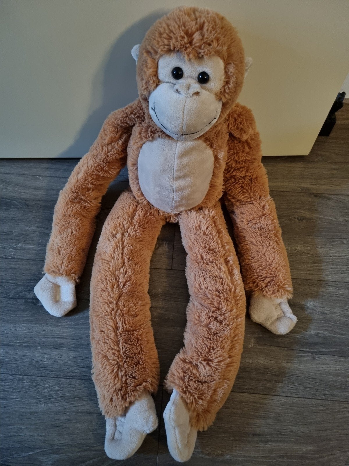 Knuffel / aap -- heerlijk zacht (nieuw!), Nieuw, Ophalen of Verzenden, Bruin, Groot (groter dan 80 cm)