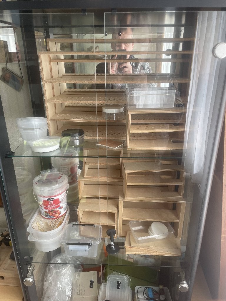 vitrinekast, Ophalen, 50 tot 100 cm, Zo goed als nieuw, 150 tot 200 cm