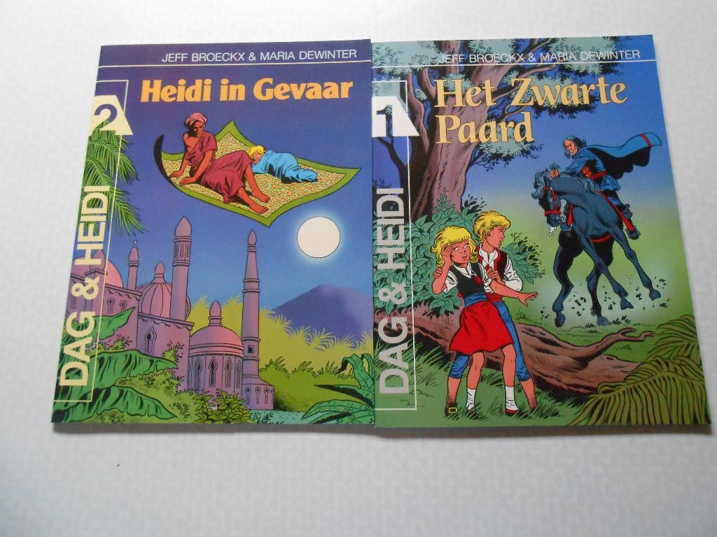 Dag en Heidi Het zwarte paard, Heidi in gevaar 1 ste druk., Boeken, Nieuw, Ophalen of Verzenden, Jeff Broeckx, Meerdere stripboeken