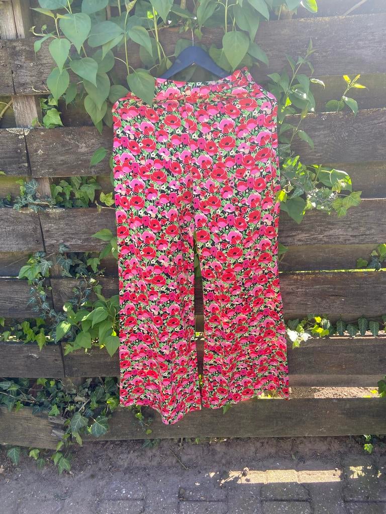 Loavies flared broek met bloemenprint, maat XS, Ophalen of Verzenden, Zo goed als nieuw, Maat 34 (XS) of kleiner, Overige kleuren