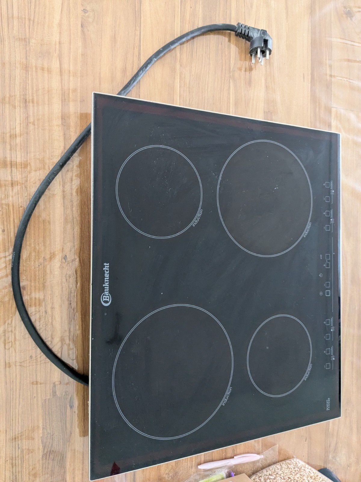 Bauknecht inductiekookplaat, Witgoed en Apparatuur, Kookplaten, Ophalen, Gebruikt, 4 kookzones, Inbouw