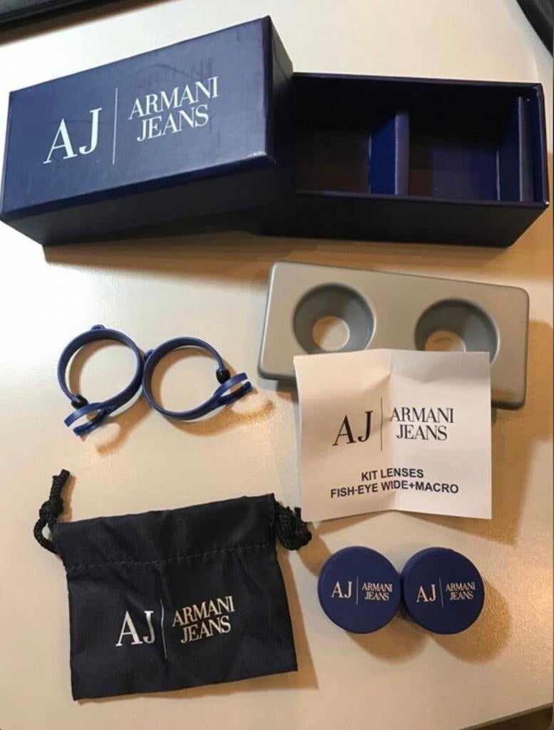 Armani Jeans Fish Eye Lens Kit Wide & Macro Blauw Nieuw!!, Ophalen, Nieuw, Gebruiksvoorwerp