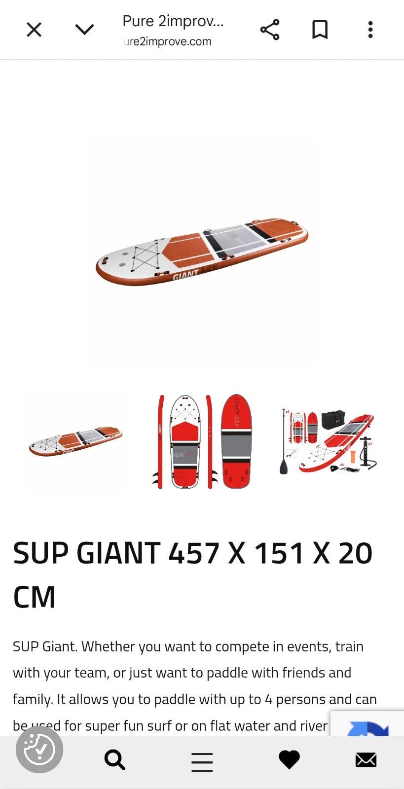 Nieuw in doos: Pure4Fun Giant Stand Up Paddle Board, Ophalen, Onbekend, Nieuw, Onbekend