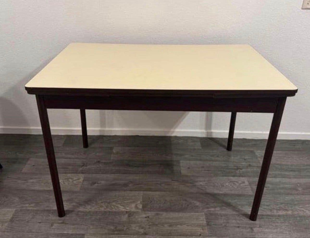 GRATIS Uitschuifbare tafel (metalen frame), 100x70 cm, Ophalen, Gebruikt
