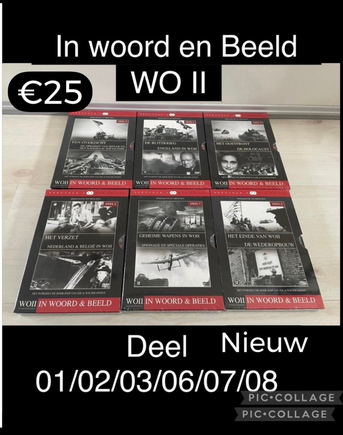 WOII In woord en beeld DVD-collectie (Deel 01,02,03,06,07,08, Cd's en Dvd's, Ophalen of Verzenden, Politiek of Geschiedenis, Nieuw in verpakking
