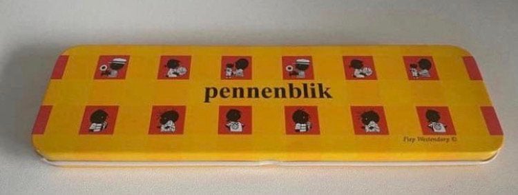 Rechthoekig pennenblikje met Jip en Janneke. 21x6,5x1,5 cm., Verzamelen, Ophalen of Verzenden, Zo goed als nieuw